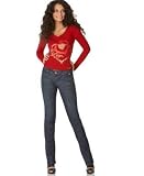 Apple Bottoms - Apple Bottoms Classic V-Neck Sweater & Apple-Pocket Slim Jean