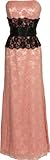 Strapless Lace Prom Dress Long Gown With Contrast Corset Style Waist, Size: Large, Color: Rose-Pink Strapless Lace Prom Dress Long Gown With Contrast Corset Style Waist, Size: Large, Color: Rose-Pink