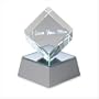 Glass Collectable ''Love You Mom'' Lighted Cube