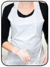 Apron (ValuGards Light Duty Polyethylene Aprons) White Embossed 28 X 42, 10 Case --- 100 Count
