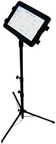 Tablet Computer Floor Stand, iPad Stand and Holder. Universal Black Tripod Floor Mount for 7" Kindle Fire, Samsung Galaxy and More. Height and Angle Adjustable. Portable and Foldable.