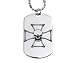 Iron Cross Dog Tag - Collectible Medallion Necklace Accessory Jewelry