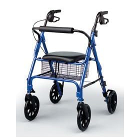 MDS86825 Medline 1 EA/EA,1 ZI/EA,1 CS/EA WALKER/ROLLATOR,BLUE,FOLDING Medline MDS86825