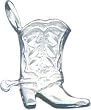 Sterling Silver Diamond Cut Cowboy Boot Charm