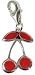 Chrysalis Sterling Silver Ladies Cherry's Charm Red Enamel