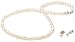White Freshwater Cultured Pearl Children's Necklace and Earring Set with Sterling Silver Clasp (4-4.5mm), 13"