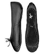 Black Leather Ballet Shoes