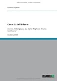 Produkt-Bild: Canto 33 dell`inferno: Zum 33. H&ouml;llengesang aus Dante Alighieris "Divina Commedia"