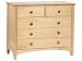 Bolton Furniture 6615200MR Essex 2 over 3 5 Drawer Map-Rose
