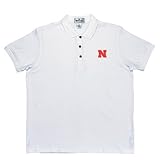 Nebraska Cornhuskers NCAA Classic Pique Polo Shirt for Women (White)