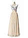 Babyonline® Sexy Lady's Deep V-neck Sequins Top Chiffon Long Prom Dress Ball Gown