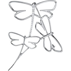 1 5 CT TW 14K White Gold Diamond Brooch by