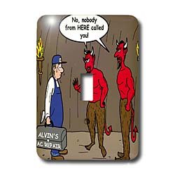 Londons Times Religion Heaven Hell Cartoons - Air Conditioner Repair in Hell - Light Switch Covers - single toggle switch