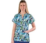 Barco GrafX Robotic Empire Waist Scrub Top (XS-XL)
