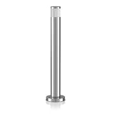 LED Wegeleuchte Pillar aus Aluminium in gebürstetem Edelstahl-Look mit 15 weißen LEDs von parlat (230 Volt AC, IP54, Leuchte für Außen, Outdoor, Energiesparlampe, Strahler, Garten-Sockelleuchte, Sockellampe, Gartenlampe, Gartenleuchte, Edelstahl-Garten-Standleuchte, Einbauleuchte, 230V)