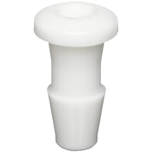 Value Plastics Press-In Plug, 200 Series Barb, 3/32"ID Tube, White Nylon (Pack of 10)