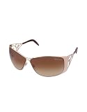 Roberto Cavalli - Roberto Cavalli Orfeo - Oversized Swarovski Crystal Logoed Sunglasses gold/shaded brown
