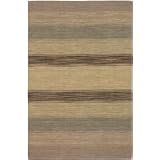 2'6 x 7'6 Flat-weaved Traditional Rug New Zealand Wool by Chandra Rugs