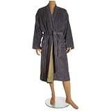 JOOP! – Herren Bademantel Wellness – Kimono 1598 – Farbe: schiefer – 74, Größe: 54/56
