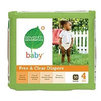 Seventh Generation Baby Free & Clear Diapers, Stage 4, 22-37 lbs, 120 ea
