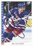 Ed Olczyk, New York Rangers, 1993 Score Autographed Card