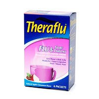 TheraFlu Flu & Sore Throat, Natural Apple Cinnamon Flavor 6 ea