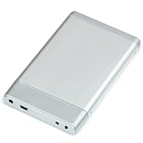 IOMAX 2.5 External Enclosure For 2.5 Laptop SATA Hard Drive. USB Bus Powered. One Touch Backup (OTB). - Silver