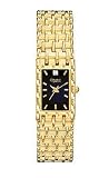 Caravelle Diamond Gold-tone Bracelet Black Dial Women's Watch #44P19