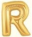 Betallic Large R Shaped Balloon, 40 Inch, Gold