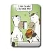 Rich Diesslins Funny General Cartoons - Cow Eating a Big Ronald Burger at a Fast Food Joint - Light Switch Covers - single toggle switch