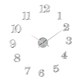 CUPECOY DESIGN Large Number DIY Clock in Chrome Finish