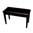 Cameron & Sons CS-10 EBHP Traditional Piano Bench With Music Storage, Padded Top (High Gloss Black)