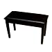 Cameron & Sons CS-10 EBHP Leather Piano Bench With Music Storage, Padded Top (High Gloss Black)