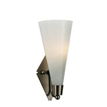 Alico Wall Sconces PW1750 30 Alico Single Lamp Wall Sconce with Marbled White Shade Matte Satin Nickel
