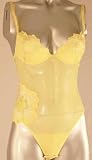 Malizia La Perla Stringbody zitronengelb Größe 75B