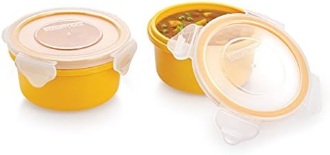 Smart Lock Sml-301 Airtighttiffin Box With Insulated Bag, Melamine, 2 Pc Set Yellow