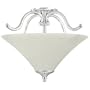 Thomas Lighting SL8908-78 Trillium - Three Light Semi-Flush Mount, Brushed Nickel Finish with Painted Swirl Alabaster Glass