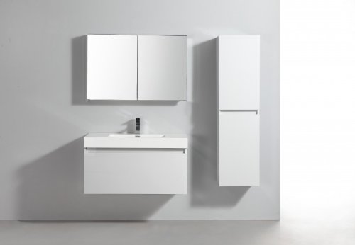 Badmöbel Set A 1000 Spiegelschrank weiß