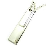 シルバー925シンプルダブルプレートシルバーペンダント定番の大人気アイテム