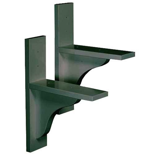 DMC 70812 Hunter Green Wooden Mounting Brackets (one pair) for 24, 30 and 36 DMC Window Box Planters