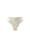 Rose Print High Waist Bikini Swimsuit Bottom