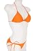 Orange Swimsuit Bikini Triangle Top & Tie Side Bottom (X-Large)