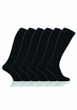 6 Pairs Mens Plain Knit Dark Green 50% Wool Long Dress Socks UK 7-8 EUR 40-41