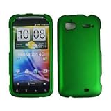 Tmobile HTC Sensation 4G Accessory - Green Rubber Protective Hard Case Cove ....