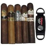 Carlos Toraño Sampler: 5 robusto cigars of each collection
including a cutter.