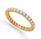 3.00ct tw Natural Diamond( G-H-SI) Eternity Band in 14K Yellow Gold