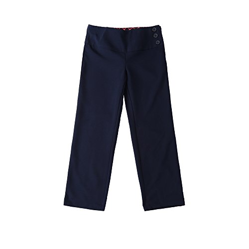 Bienzoe Girl's Classic Stretchy School Uniforms Adjust Waist Pant