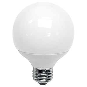 TCP 4G2514 14-Watt G25 InstaBright G2 Compact Fluorescent Light Bulb, 27K Color...