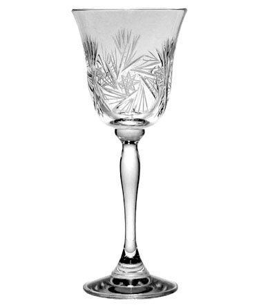 Crystal Wine Glass - Set of 4 Glasses- Olympia Pinwheel