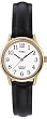 Timex Women's Black Leather Easy-Reader Indiglo Watch